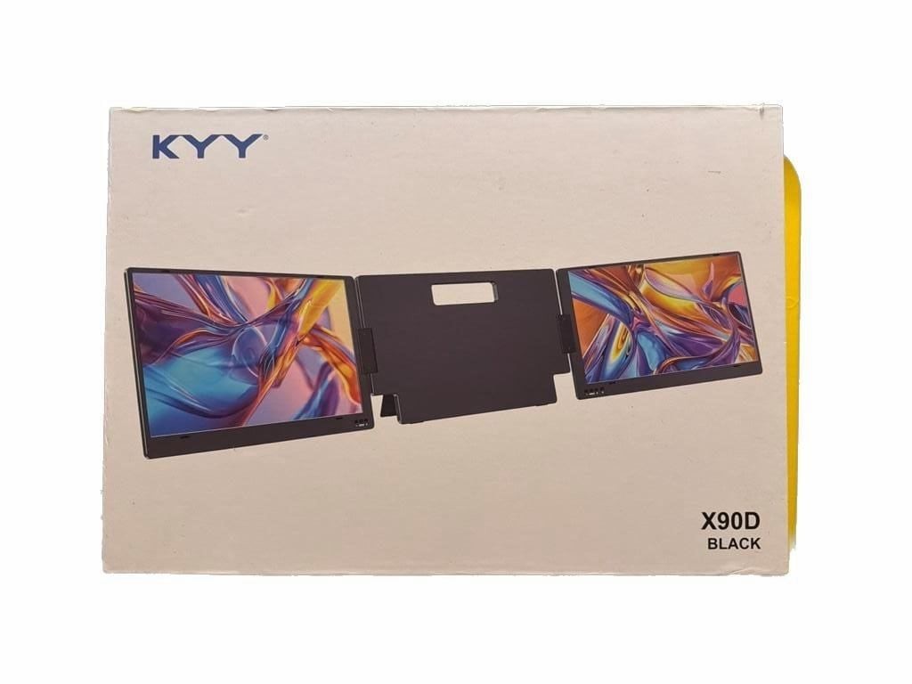 KYY X90D Dual Portable Monitor Extender for Laptop 14 Inch 1080P FHD IPS Screen