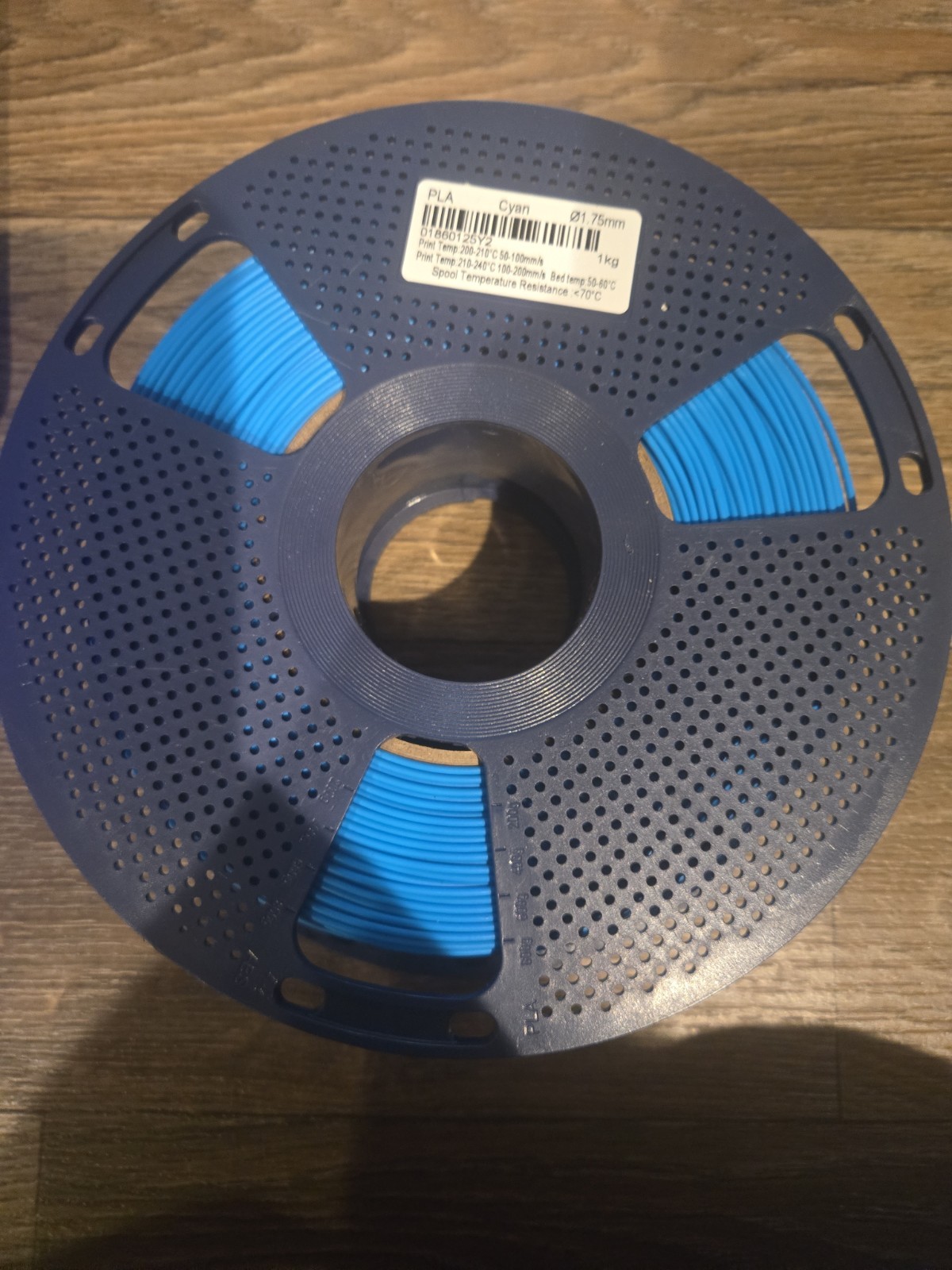 PLA Basic Cyan Filament Vibrant Color, Smooth Finish