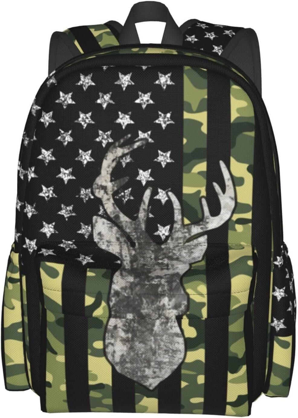 Camo Hunting American Flag Backpack Bookbag For Vintage 