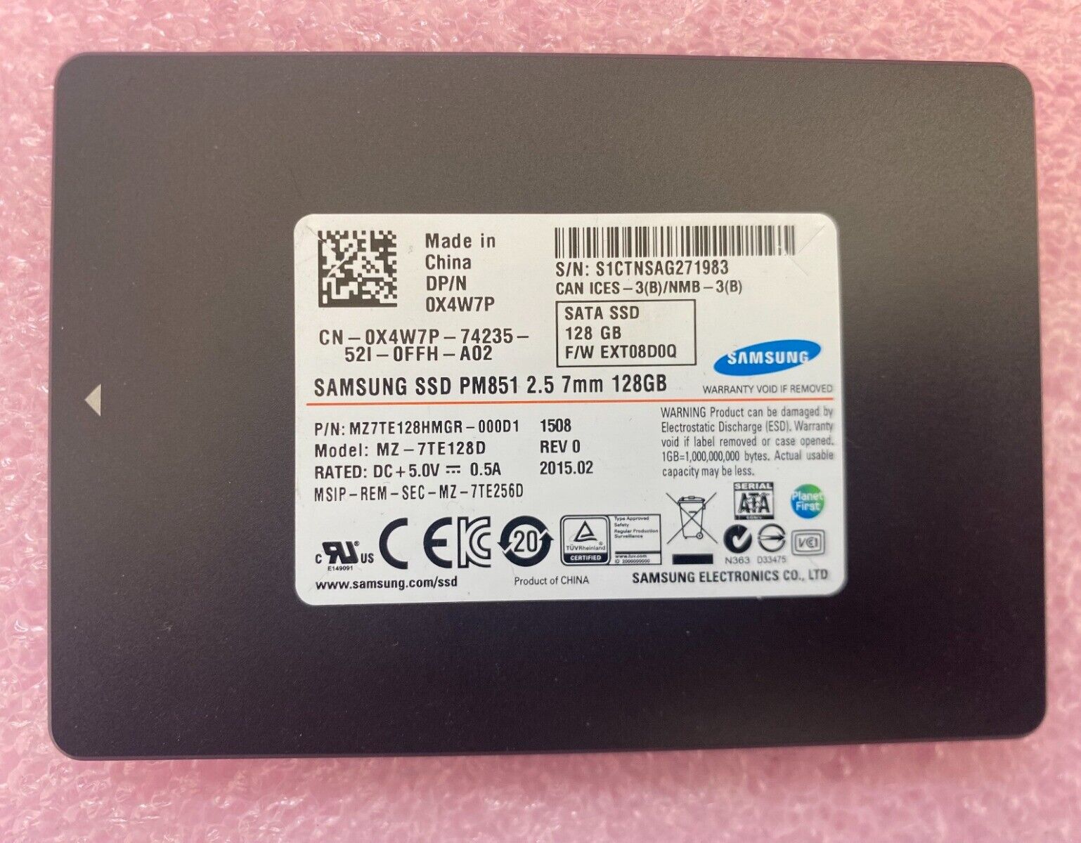 Samsung PM851 128GB MZ-7TE128D SATA 2.5