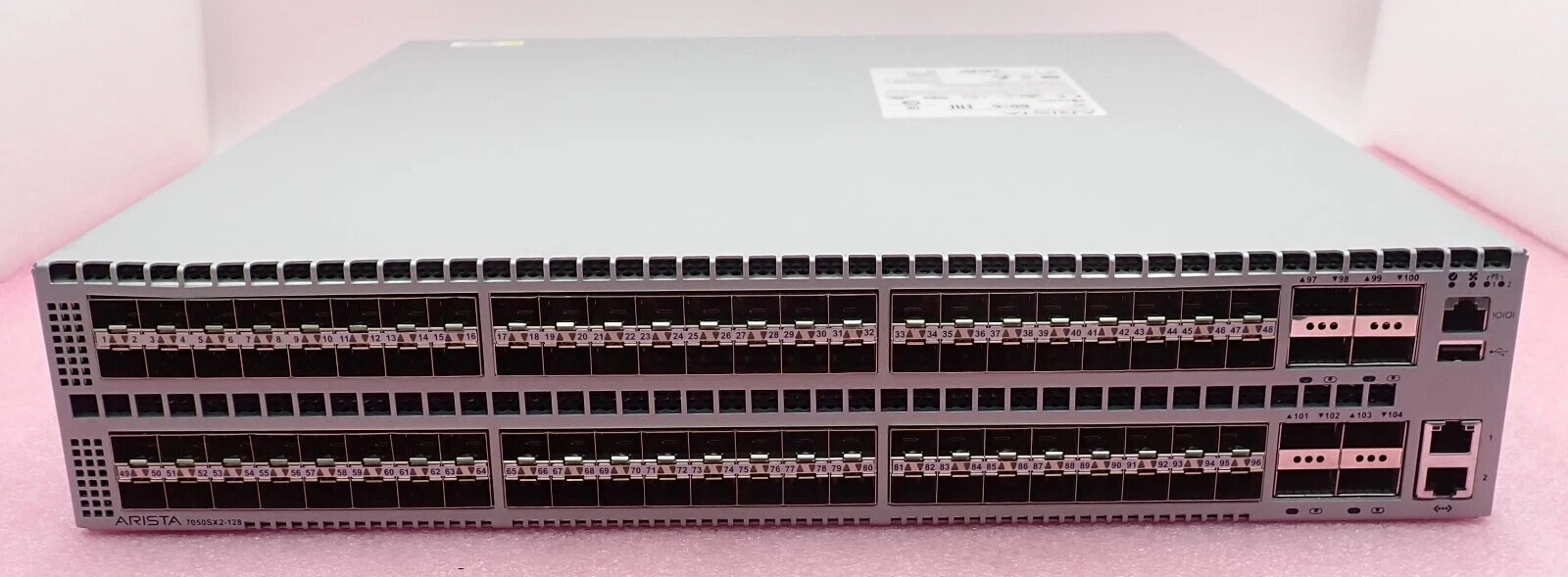 Arista DCS-7050SX2-128-R 7050X2 96x 1/10GbE SFP + 8x 40GbE QSFP+ Port Switch B2F