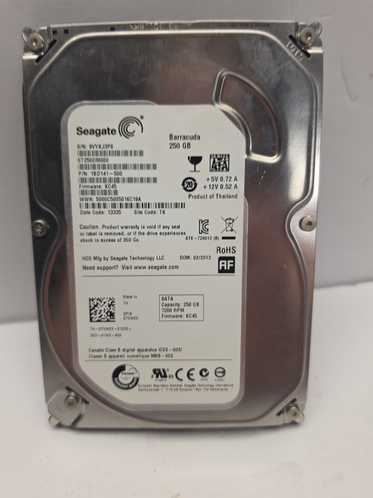 Seagate Hard Drive ST250DM000 250GB 7.200 SATA-3 3.5"