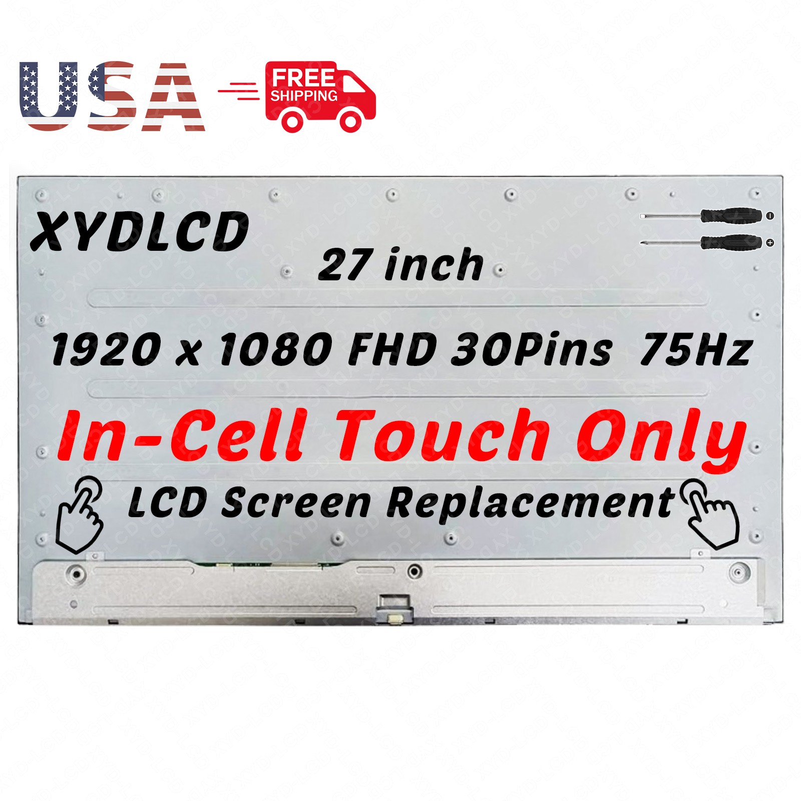 27in for HP 27-CR 27-CR1064 All-in-One FHD In-Cell Touch LCD Screen Replacement