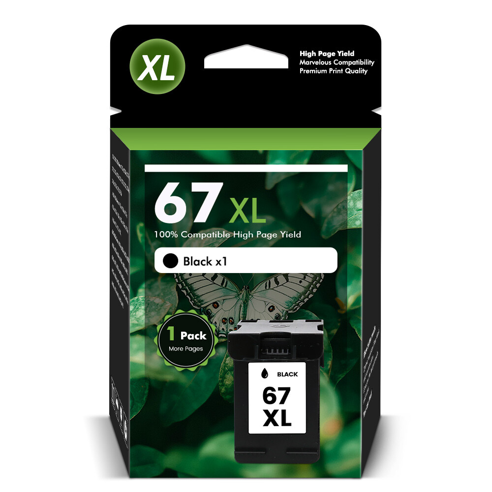 67XL 67 XL Combo Ink Cartridge 2Pack Replacement For HP 67 Ink With New Chip
