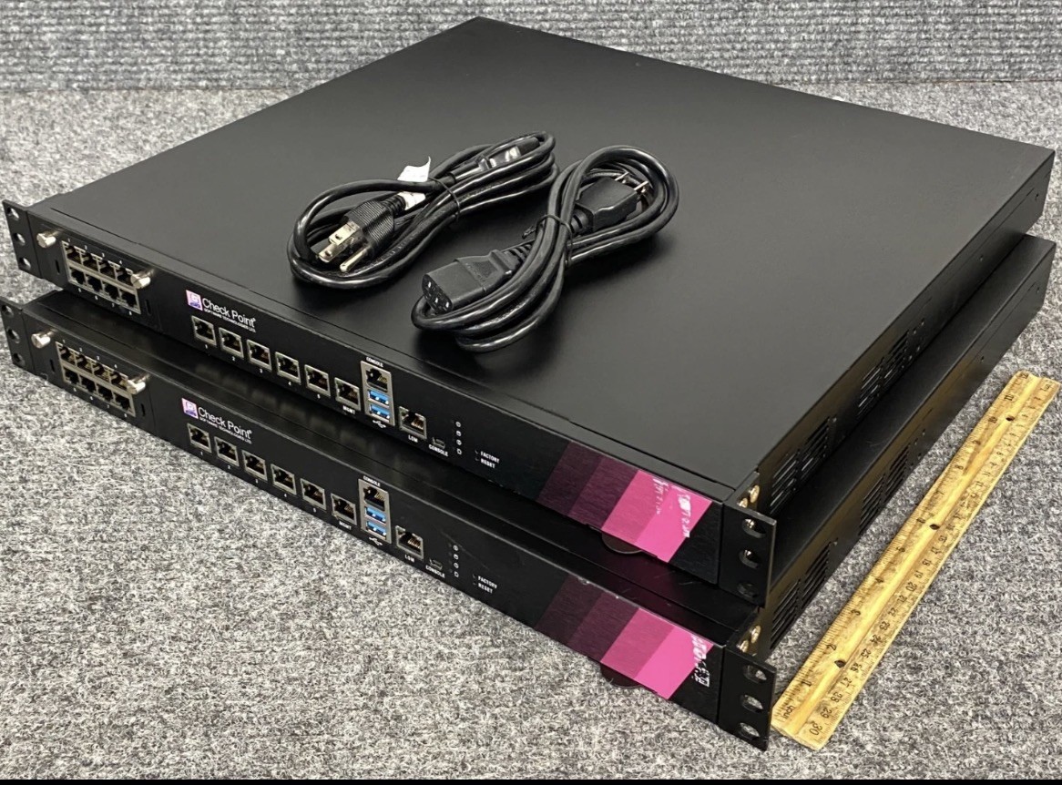 Lot of 2 Check Point 5200 Series PB-20 Firewall Security Gateway w/ Power Cords