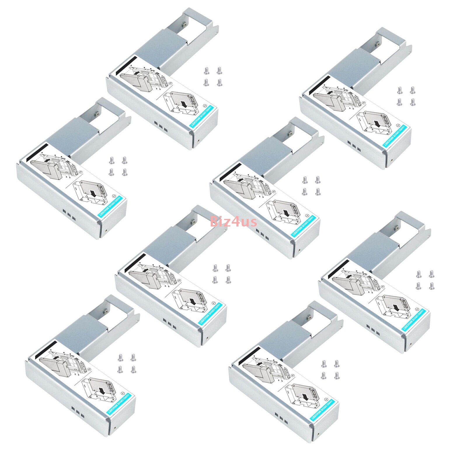 8pcs For Dell 9W8C4 SFF 2.5" to LFF 3.5" Mounting Bracket With Screws