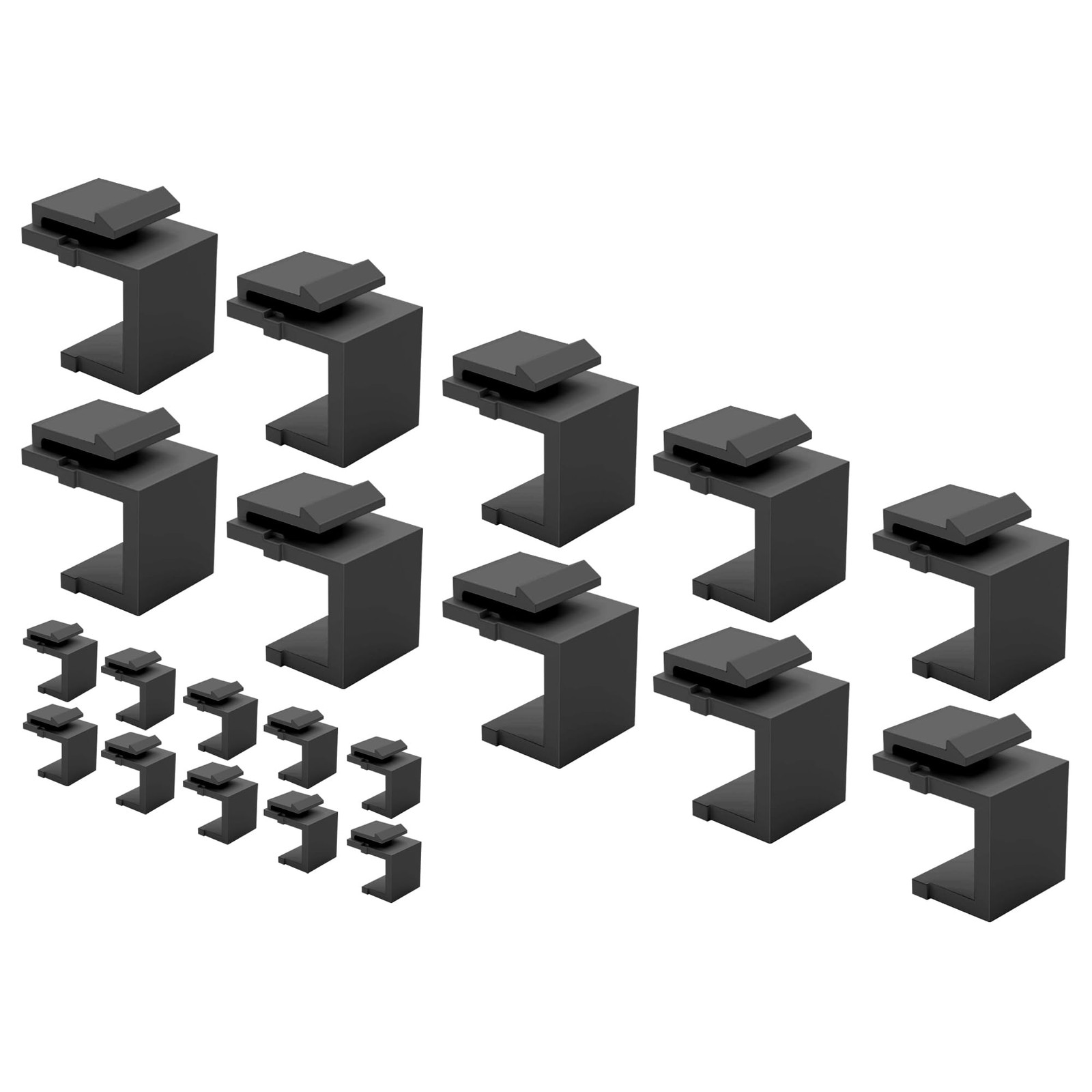 20-Pack Blank Keystone Jack Inserts, Keystone Port Dust Covers, Filler Plug I...