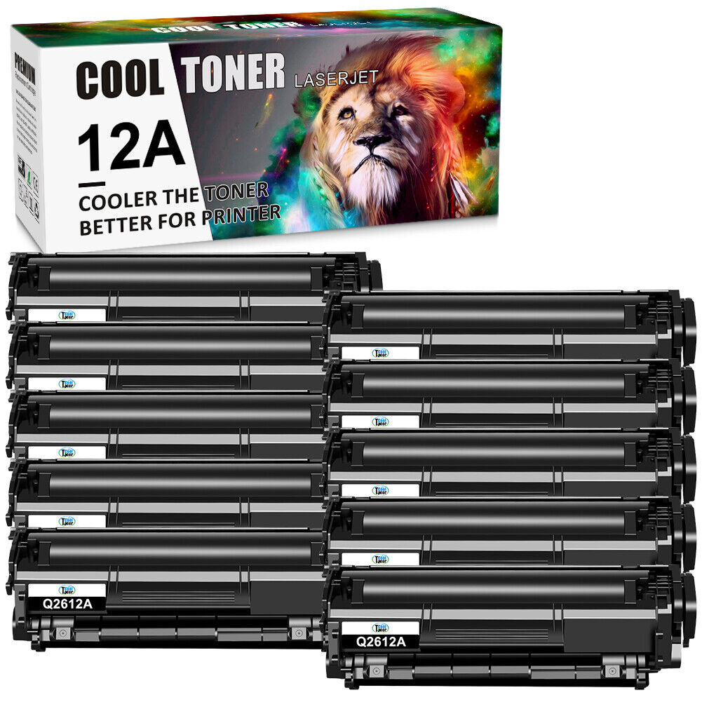 10x Q2612A Toner Replacement For HP 12A LaserJet 1018 1020 1022 1010 1015 1012