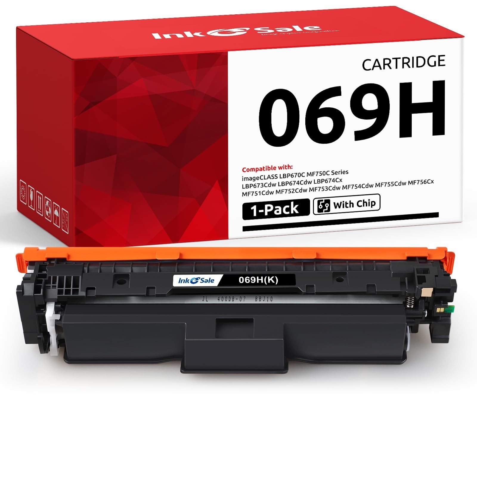 069H 069 Black Toner Cartridge High Capacity Replacement for Canon 069H 069 DESC