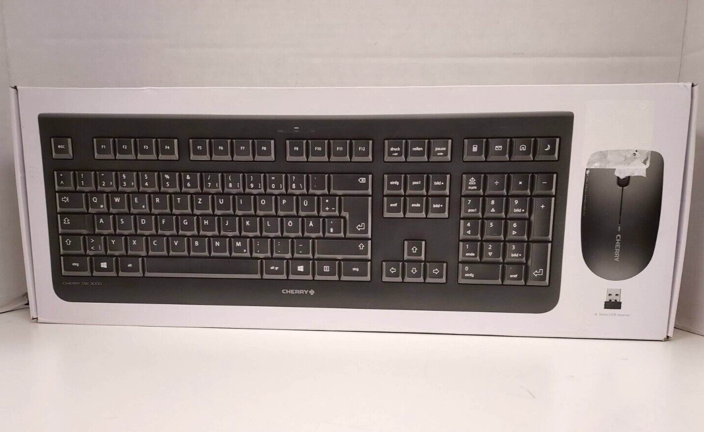 Cherry DW 3000 Wireless Desktop Keyboard and Mouse Combo, Black