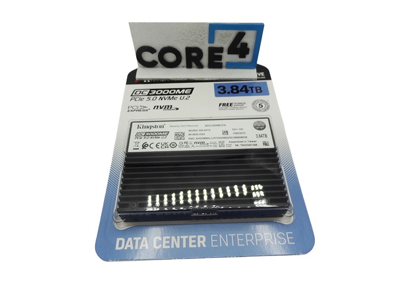 KINGSTON SEDC3000ME/3T8 3.84TB NVME GEN5 U.2 DC3000ME 2.5IN SSD *New Sealed*