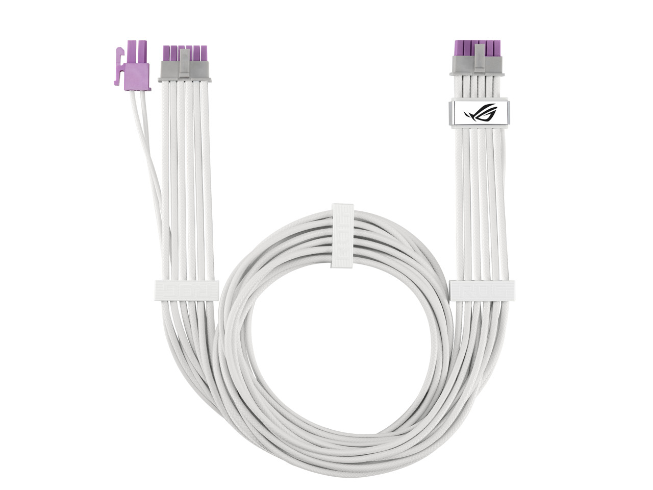 ASUS ROG Equalizer White Edition 12V-2x6 PCIe Cable (ATX 3.1 & PCIe 5.1, Load