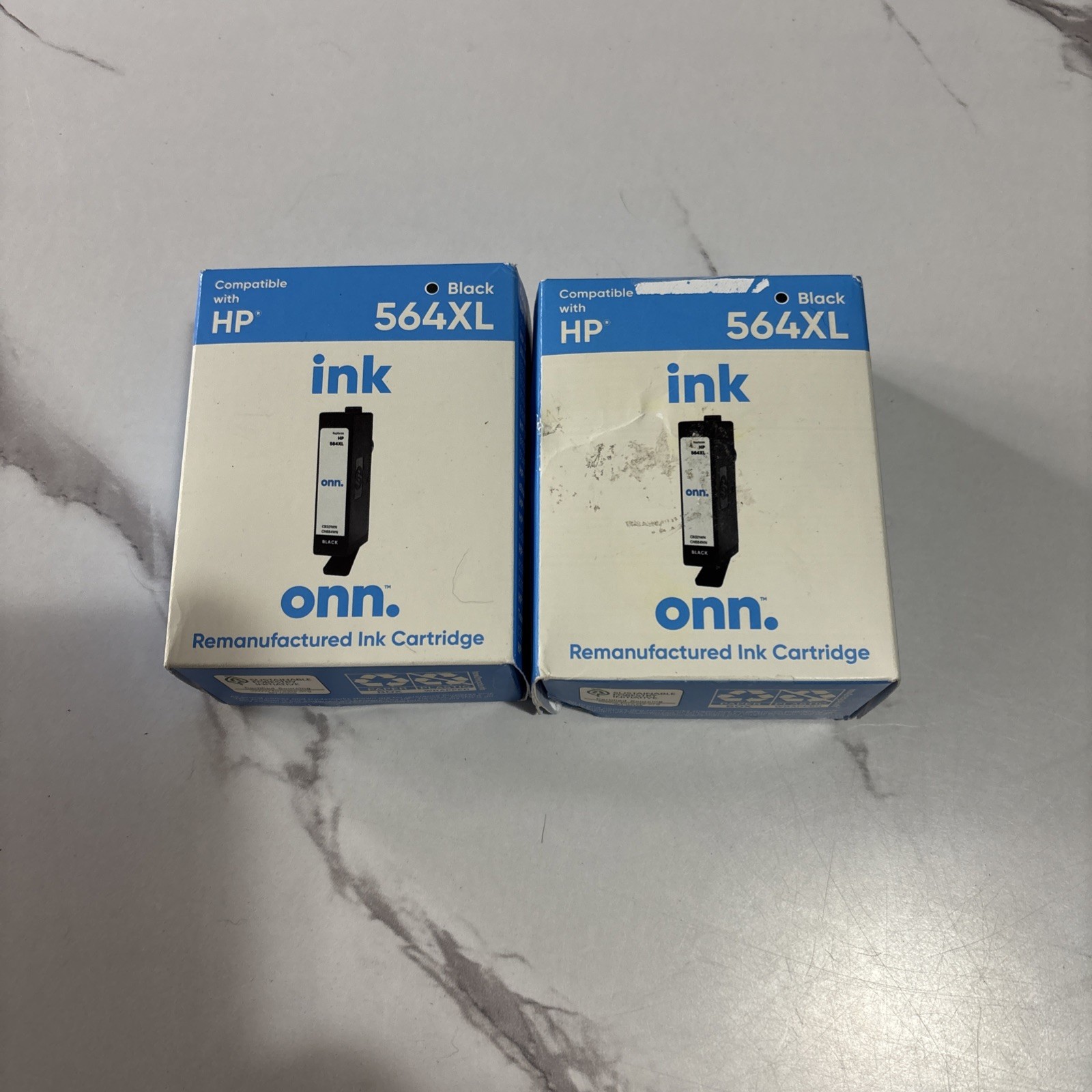 Onn Ink Cartridge Printer Toner 564XL BLACK (Exp 4/25 - 10/24) SEALED - Lot Of 2