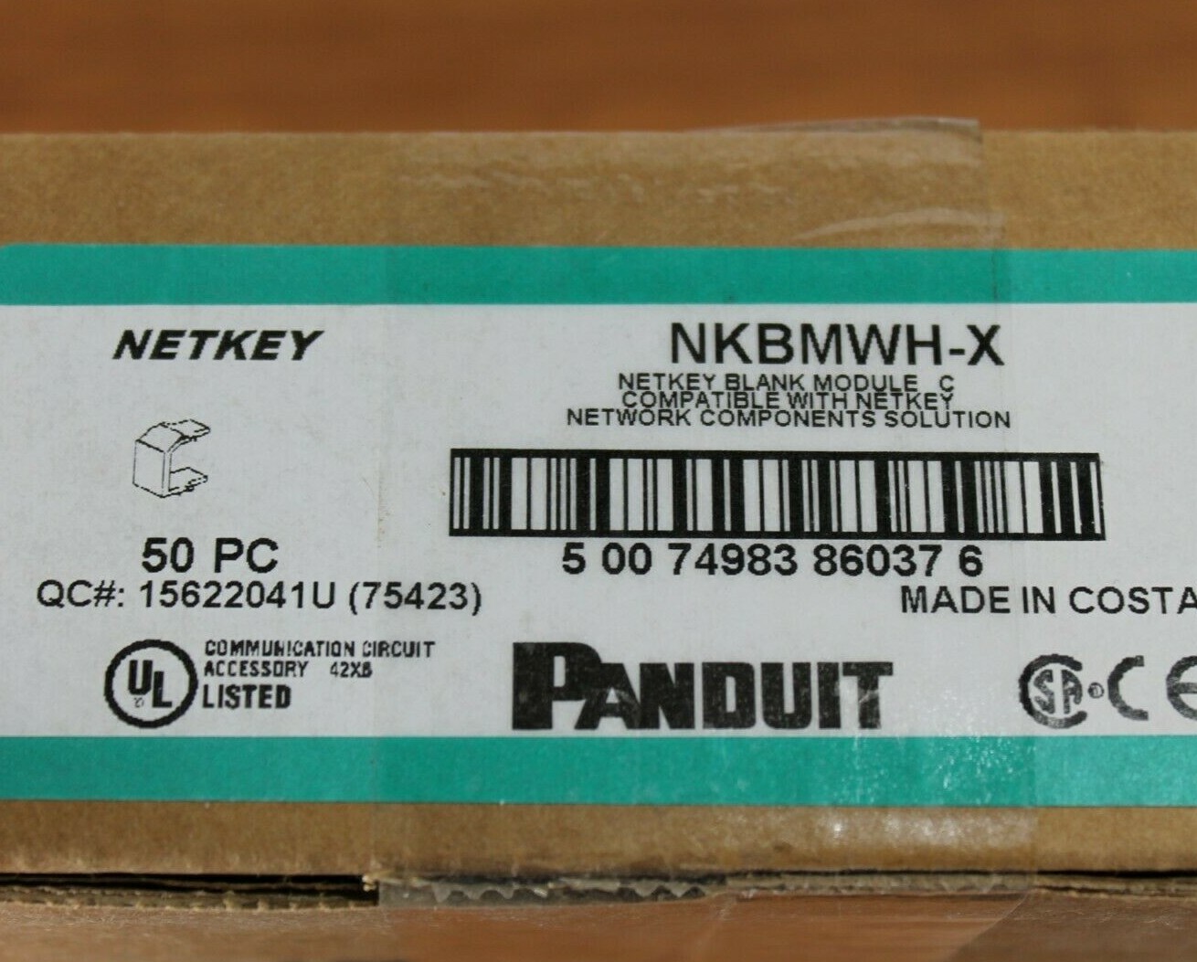 Panduit - NKBMWH-X - NetKey Blank Module C - Compatible w/ Network - BOX 50 NEW