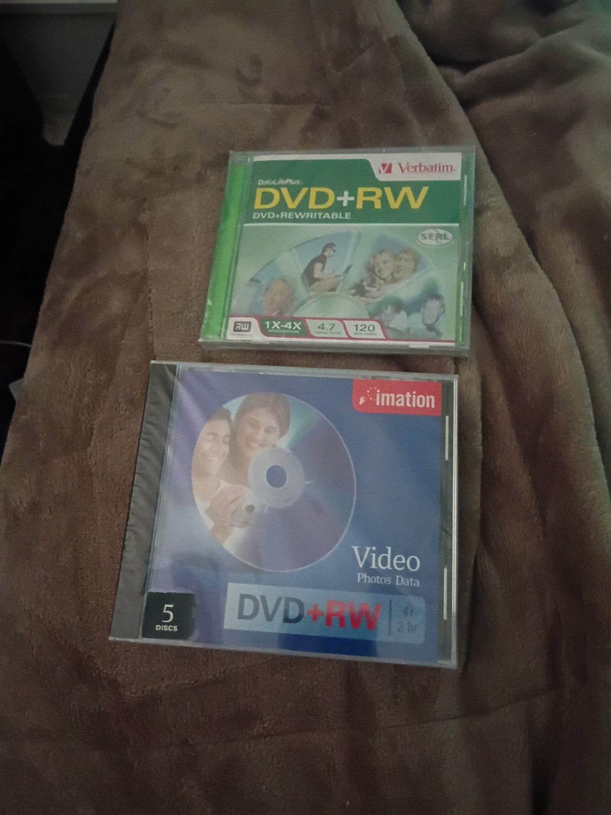 DVD +RW IMATION 5X VIDEO PHOTOS DATA & VERBATIM 120 MIN