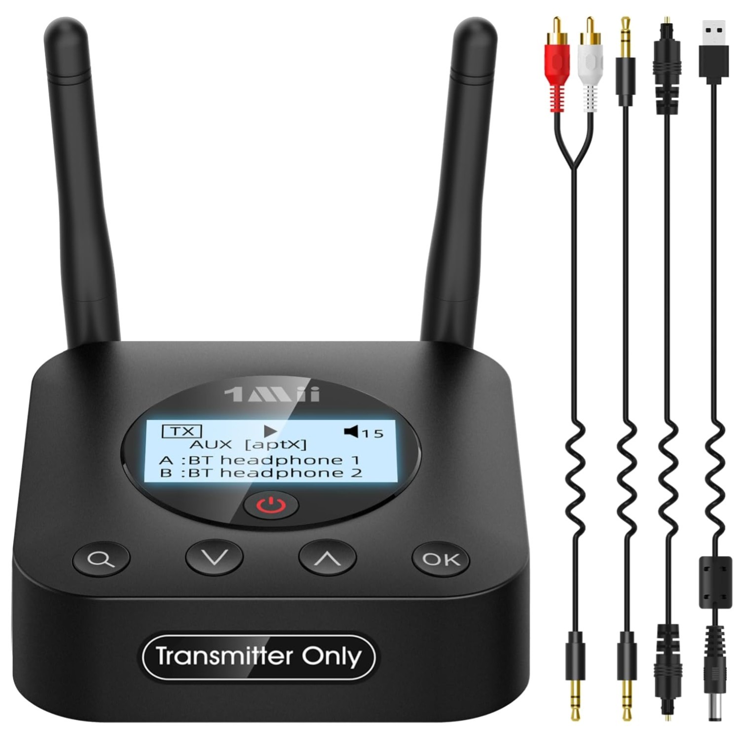Bluetooth 5.3 Transmitter for TV - Dual Link, aptX, Screen