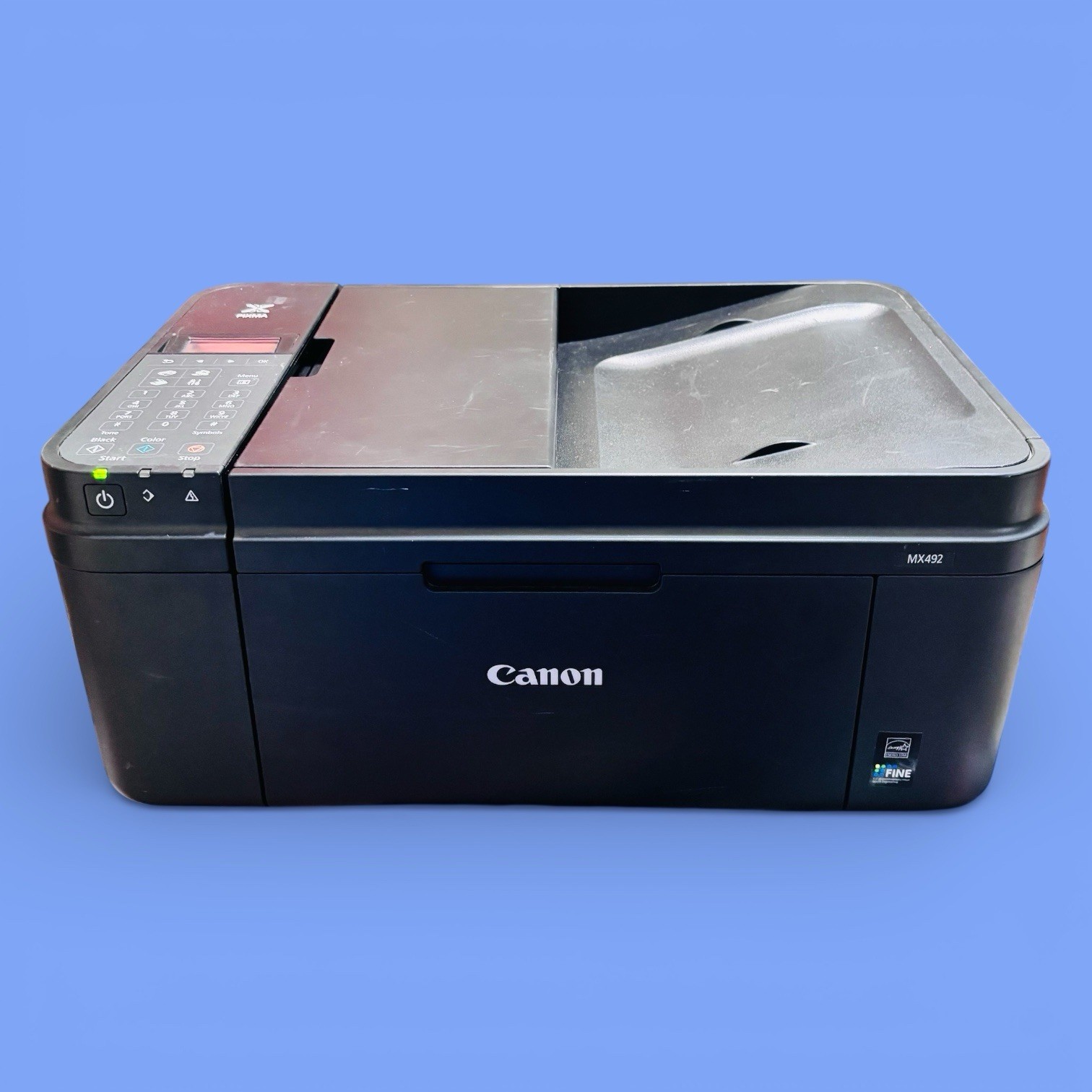 Canon PIXMA MX492 Black Wireless All-In-One Inkjet Printer With Ink