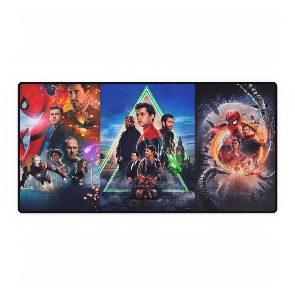 Spider-Man Trilogy Movie Collage Homecoming Far From Home No Way Home Mouse Pad
