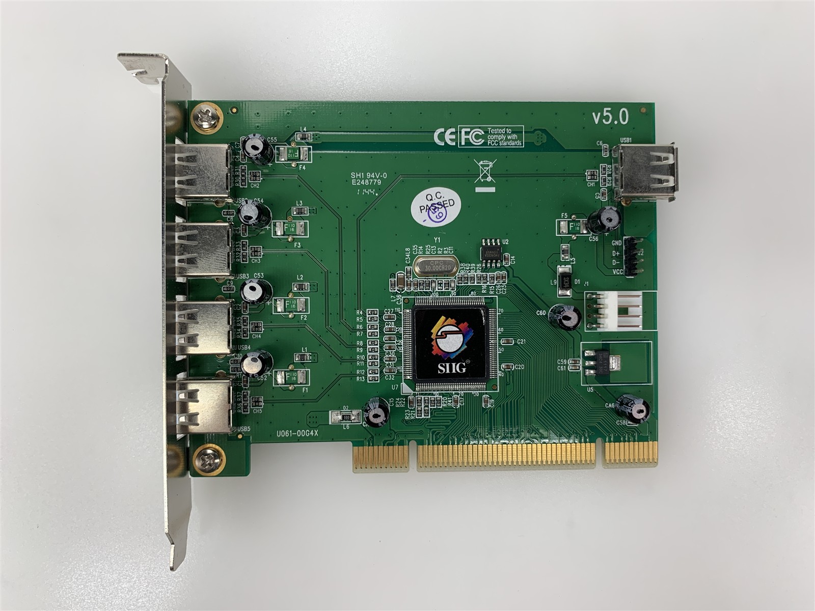 SIIG Hi‑Speed USB 5‑Port PCI Card JU-P50212-S5