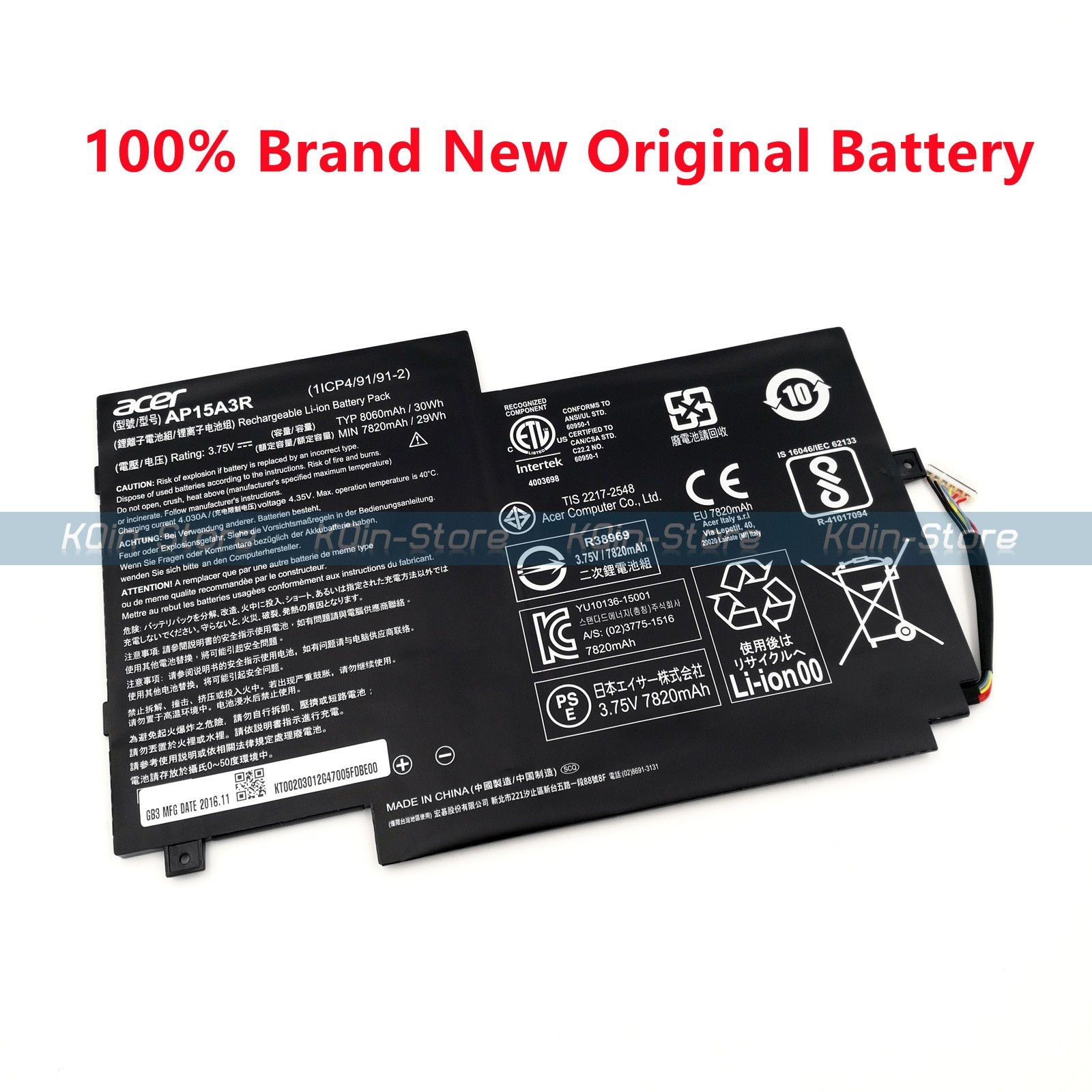 Genuine AP15A3R OEM Battery for Acer Aspire Switch 10E SW3-013 SW3-013P SW3-016