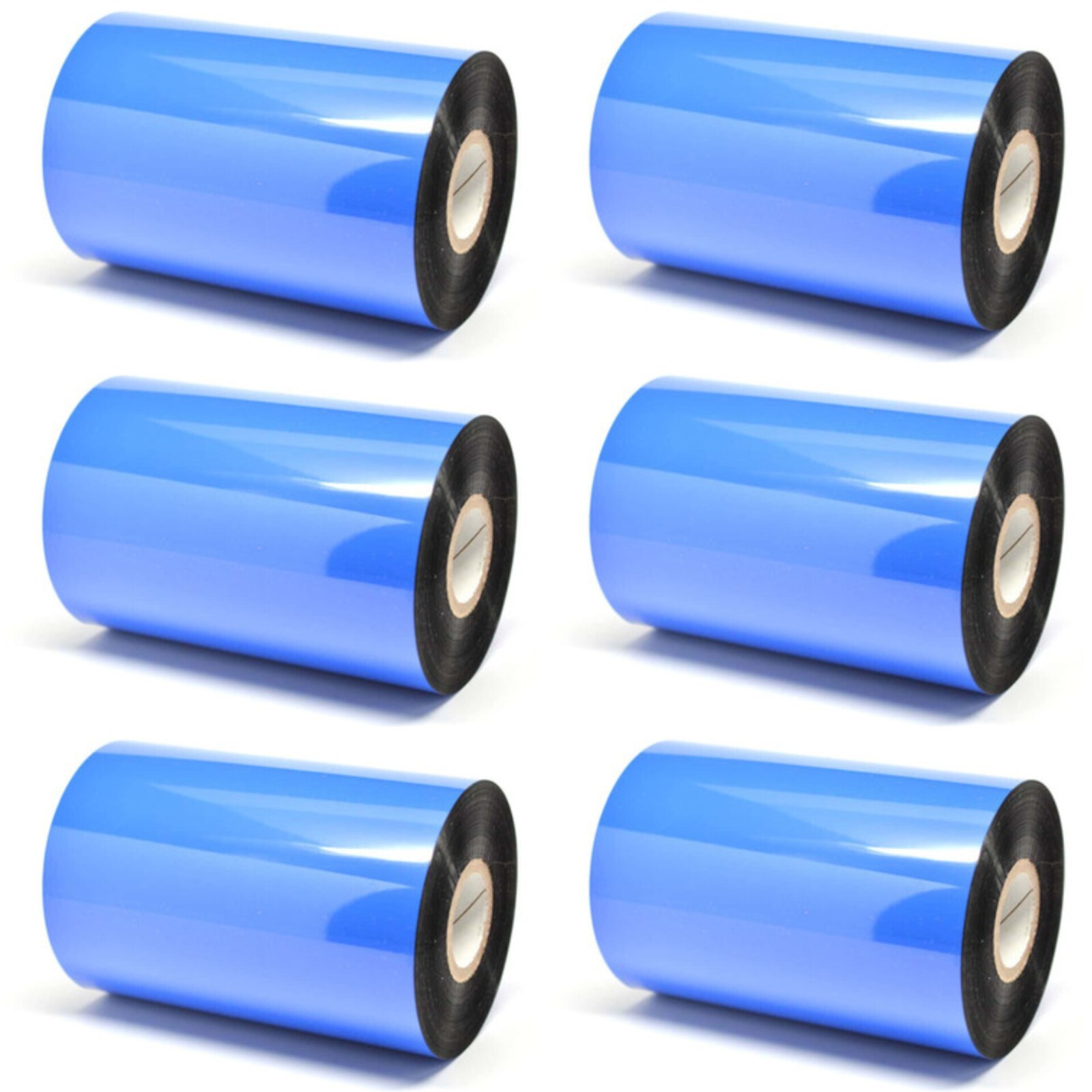 Thermal Transfer Premium Black Wax Ribbons 6 Pack 4" X 984'