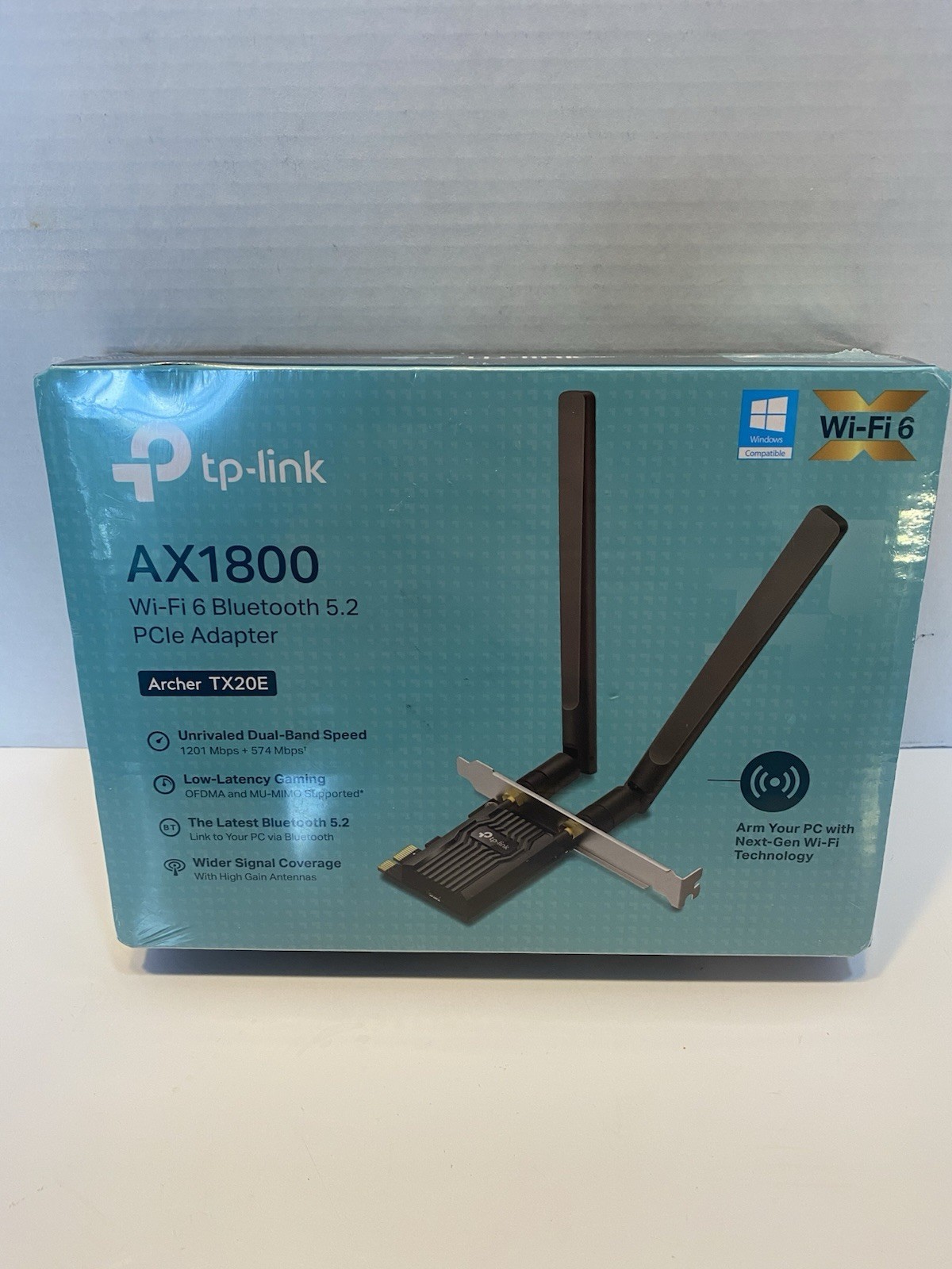 TP-Link WiFi 6 PCIe WiFi Card for Desktop PC AX1800 Archer TX20E Sealed