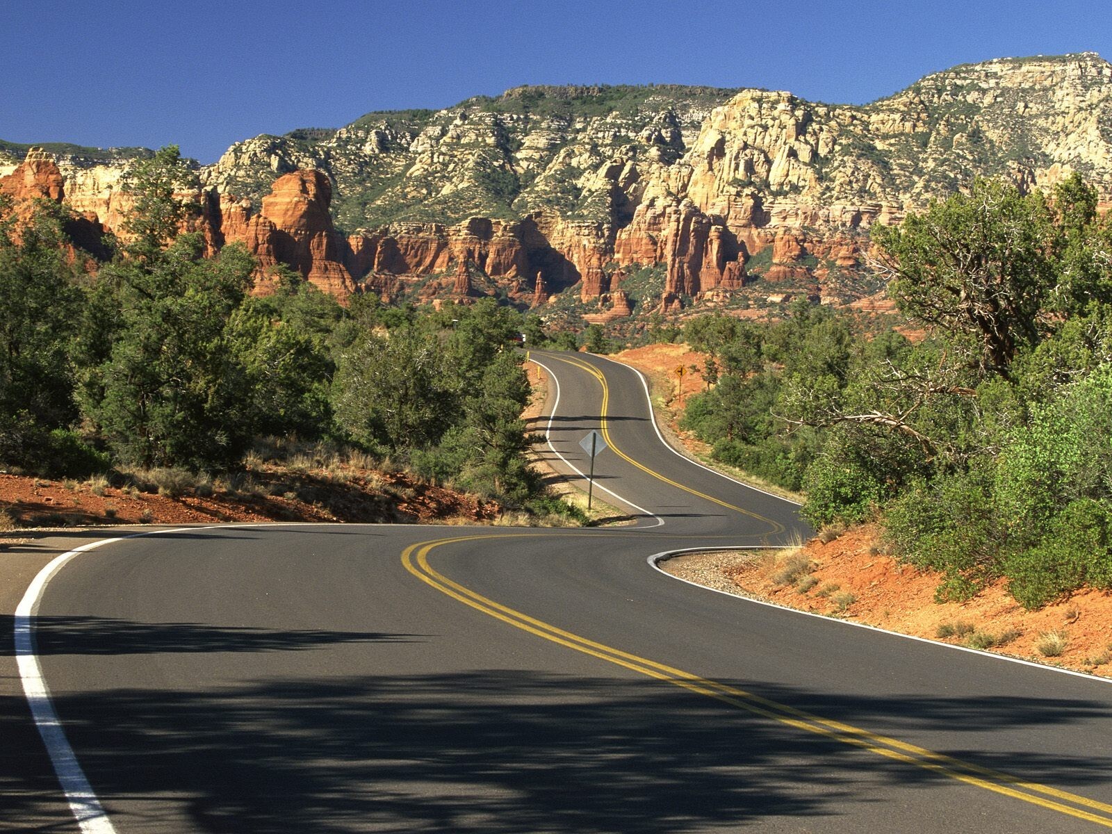 Landscape road mountains badlands usa asphalt Custom Gaming Mat Desk
