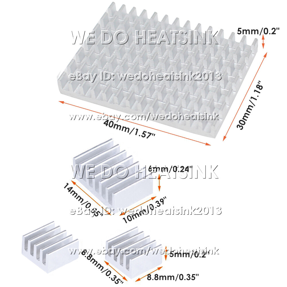 4pcs/set DIY Raspberry Pi Heatsink Kit Cooler for Raspberry Pi 4 Model B