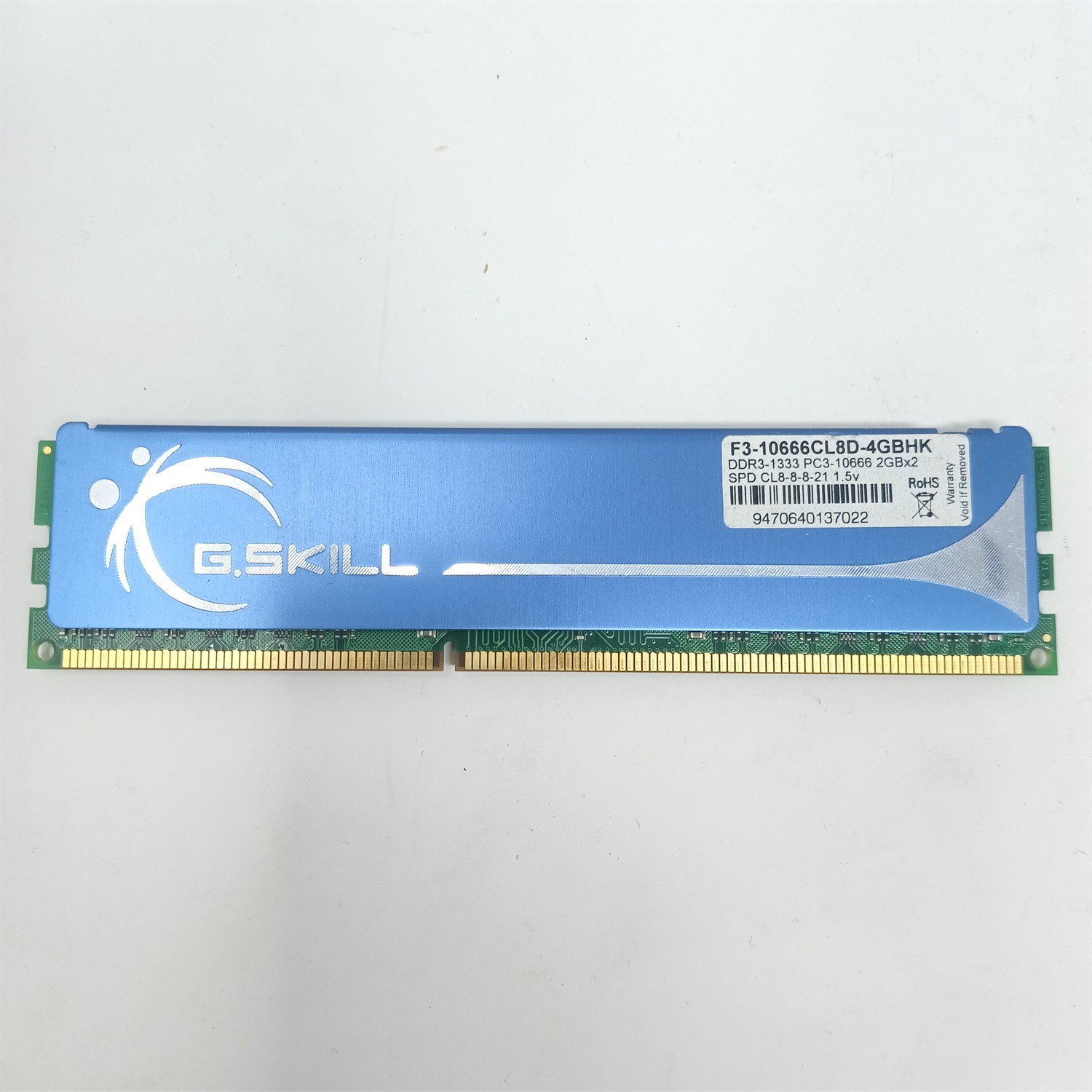G.Skill 2GB DDR3 1333 PC3-10666 Desktop RAM F3-10666CL8D-4GBHK Single Module