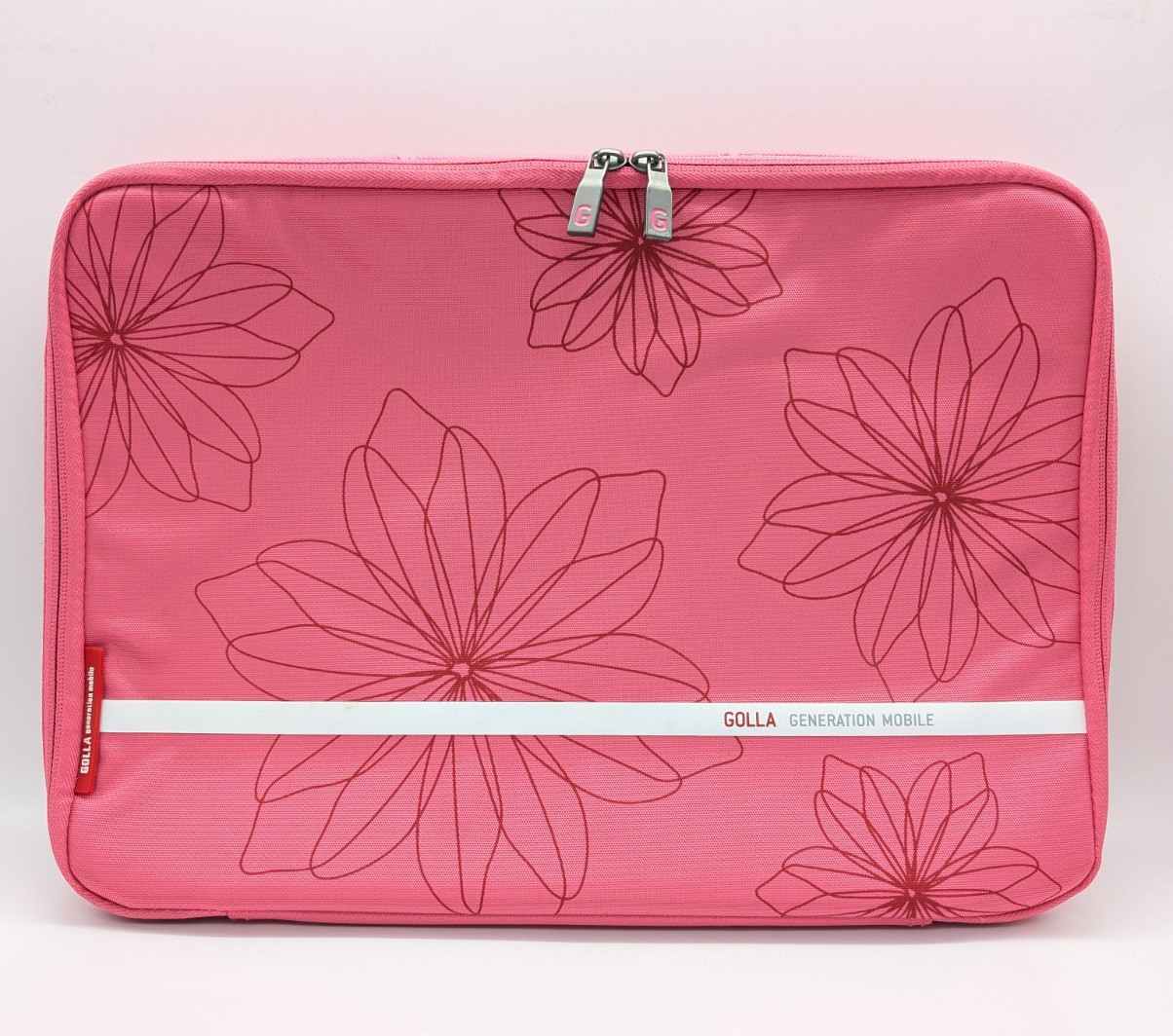 Golla Generation Mobile 15" Pink Floral Laptop Sleeve Case Padded Polyester Bag