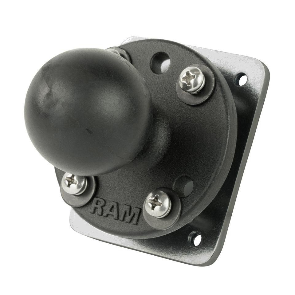 RAM Mounts RAM-202-225-2U Drill Down Dashboard Ball Base with Backing Plate ~E~
