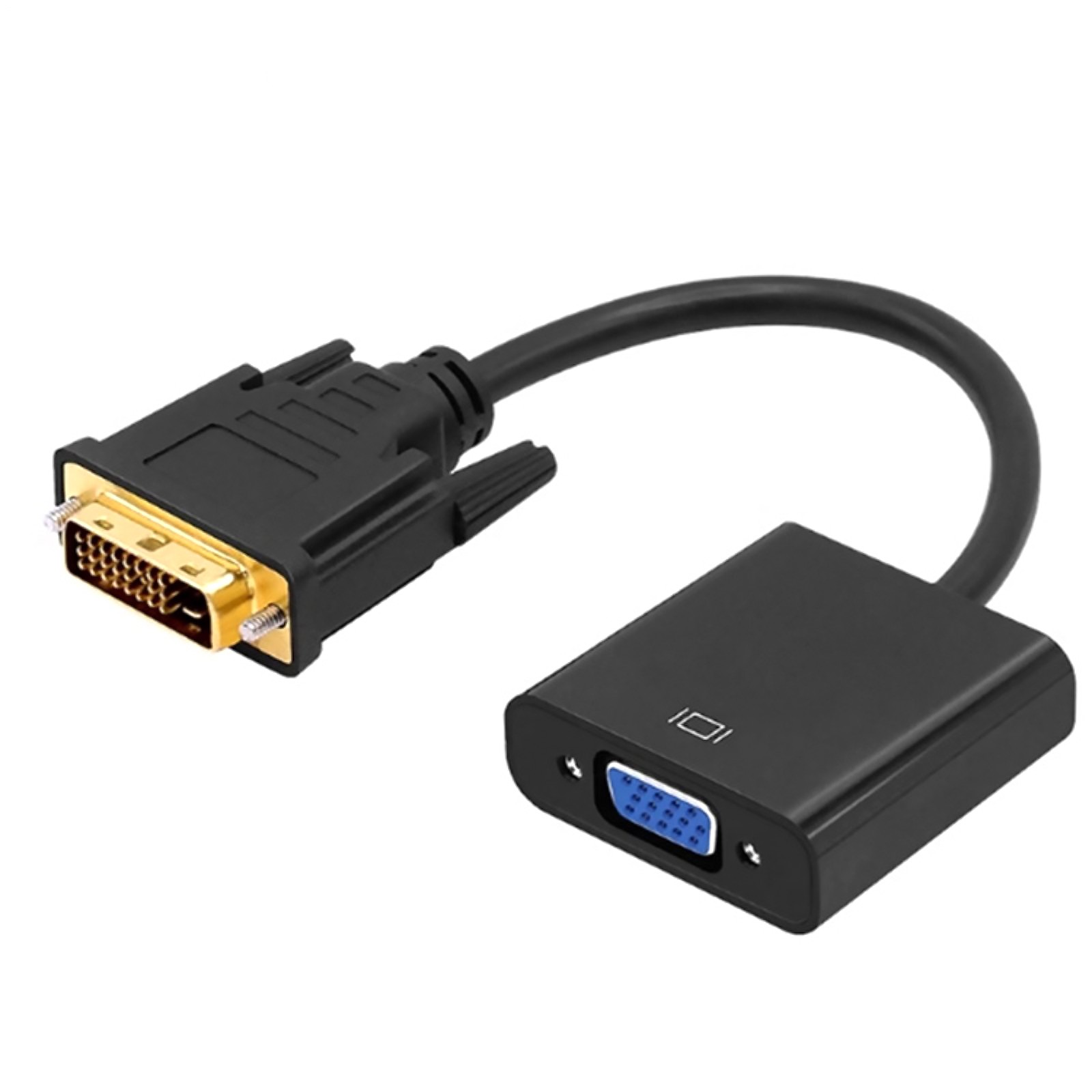 1PC 1080P HD DVI to VGA Cable Adapter Converter Multi-device Compatibility