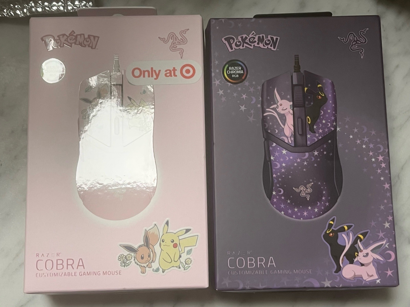 Pokemon x Razer 2026 Cobra Wired Mouse Pikachu Eevee & Espeon Umbreon IN HAND