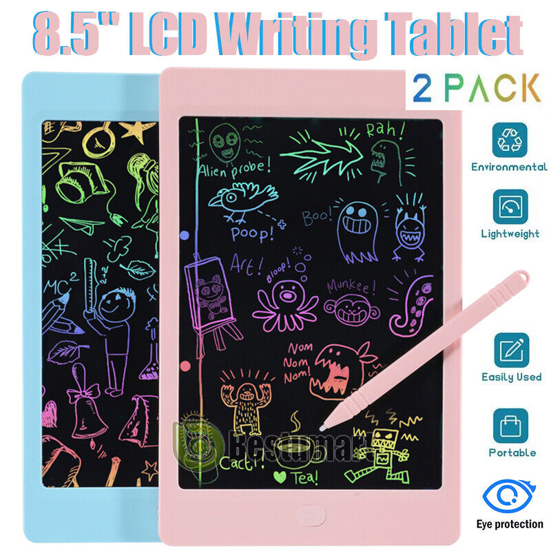 2 Pcs Tableta de escritura LCD para niños Tableta de dibujo, juguetes educativos
