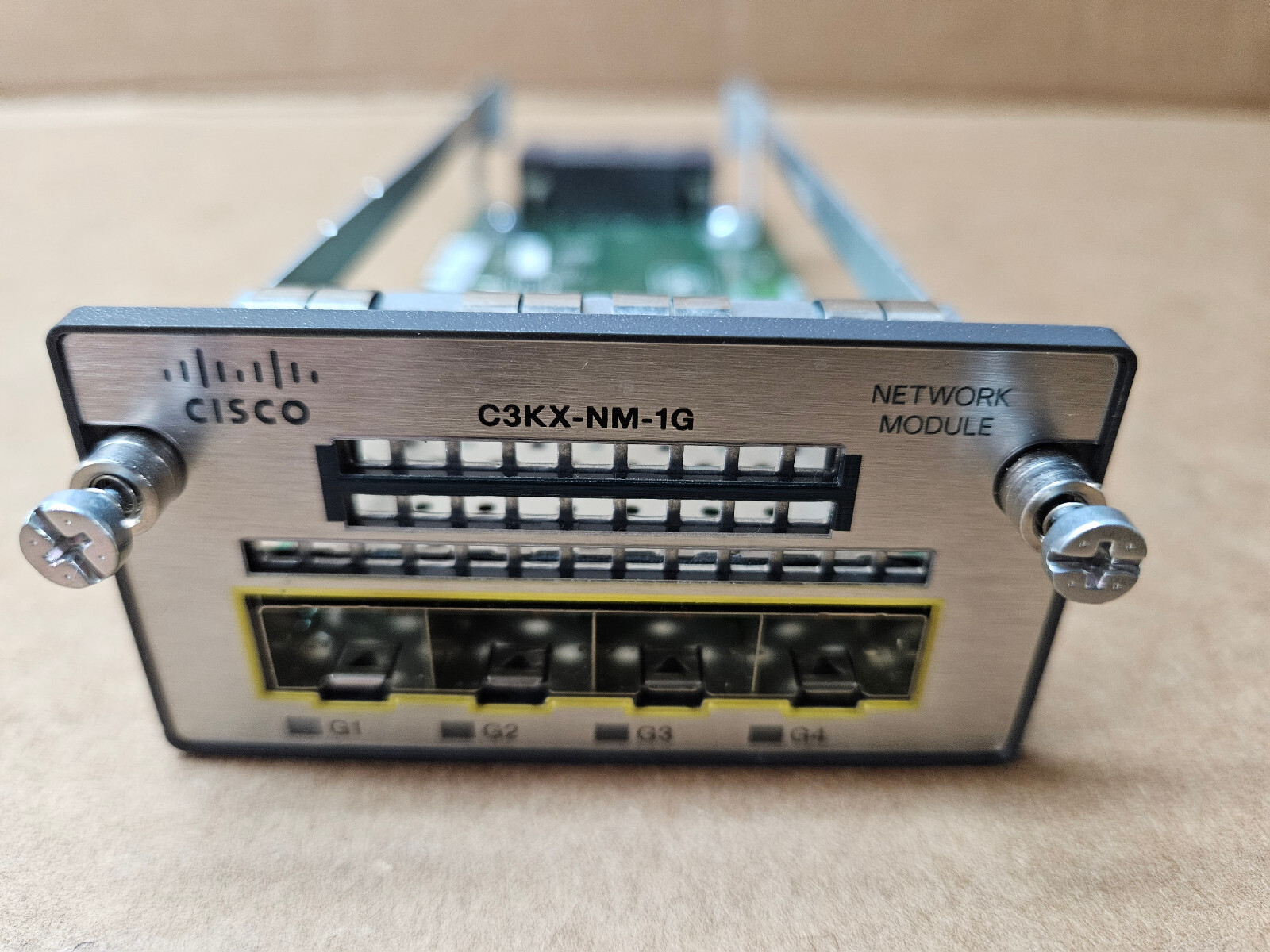 Cisco C3KX-NM-1G Quad Ports SFP Network Module P/N:73-12298-04 B0 Tested Working