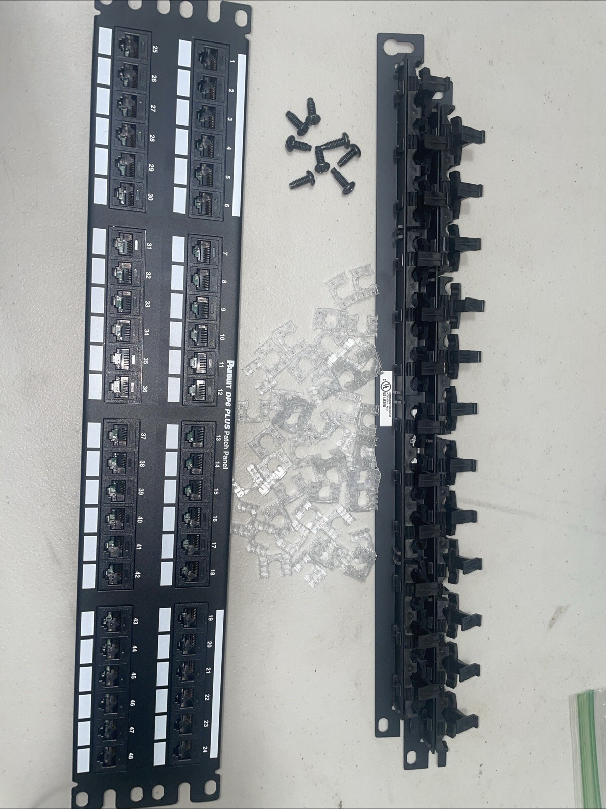Panduit DP48688TGY Cat 6 Patch Panel 48 Ports DP6+ - FLAT -Used, Great Condition