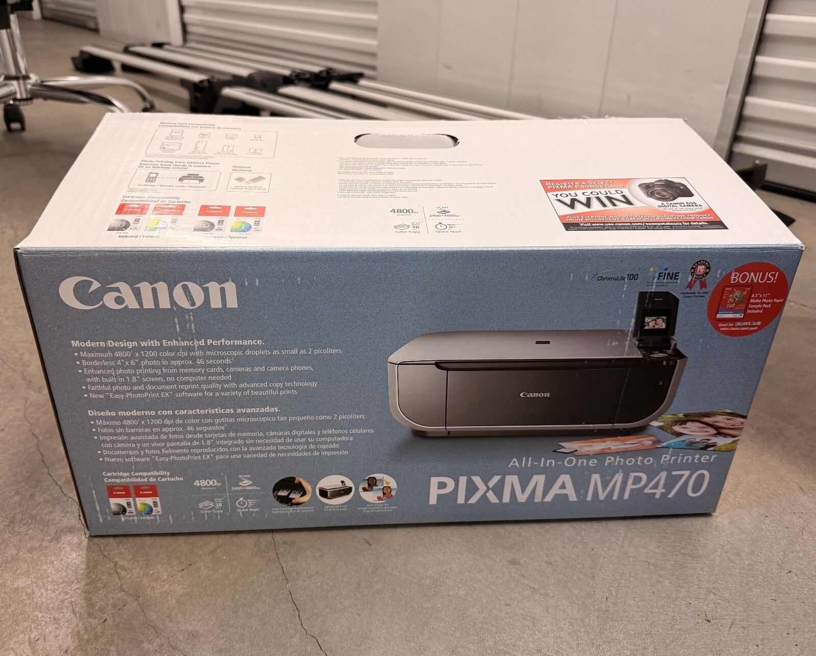 Canon PIXMA MP470 Photo All-in-One Inkjet Printer New Open Box Print Scan Copy
