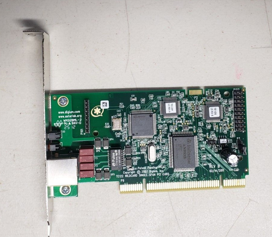 DIGIUM WILDCARD TE122 5TE122LF-A SINGLE SPAN PCI+ECHO MODULE TE122LF TE122P