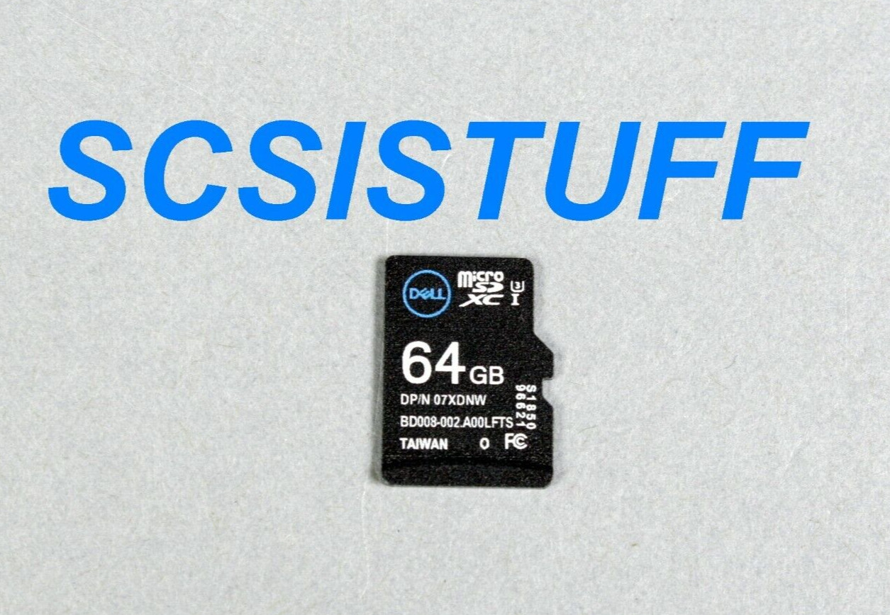 Dell PowerEdge R740 R640 iDSDM 64GB micro SD XC class card 7XDNW 6R6N4