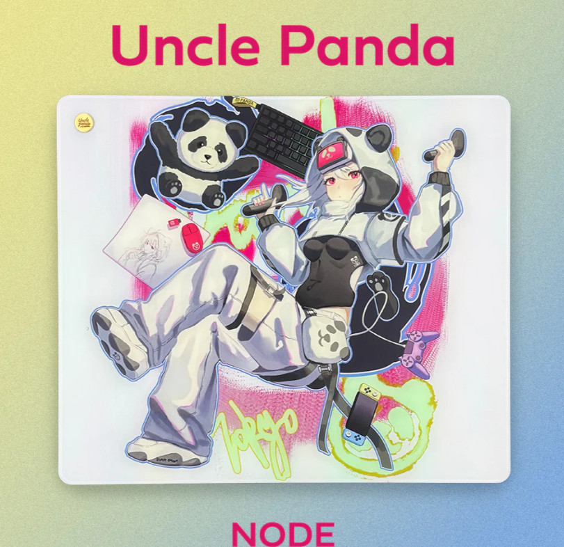 Uncle Panda NODE Glass Mouse Pad 490mm × 420mm D2.5mm