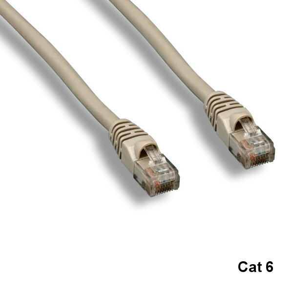 KNTK Gray 50ft Cat6 UTP Patch Cord 24AWG 550MHz Panel Router Networking RJ45