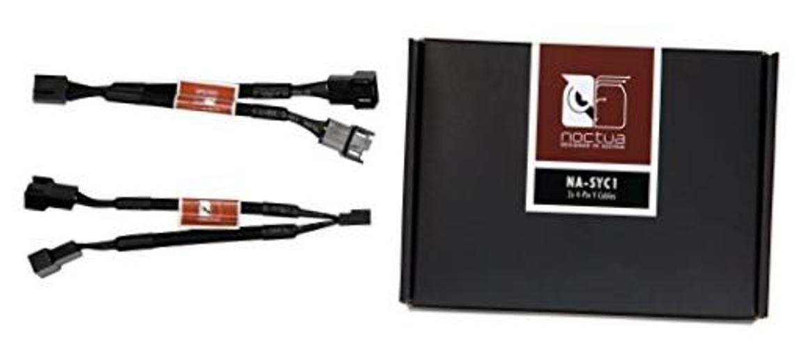 NA-SYC1, 2-Way PC Fan Splitter 2-Pack 4 Pin PWM Black Y-Splitter-Cable