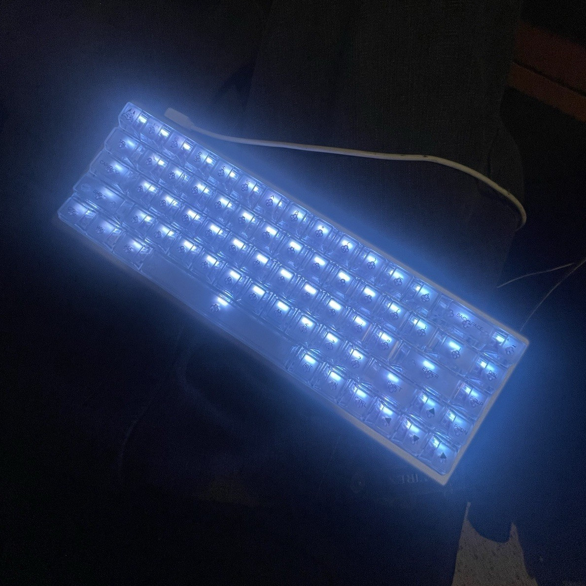 Arbiter Studio Polar 65 Compact Wired Illuminated Keyboard White English QWERTY