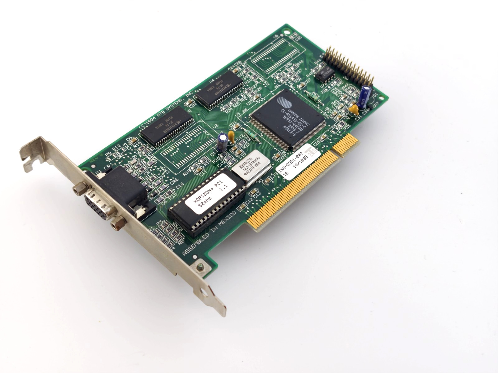 STB HORIZON + PCI 52mhz 1.1 VGA CIRRUS LOGIC CL-GD5430-QC-C 1 MB, PCI , 1995