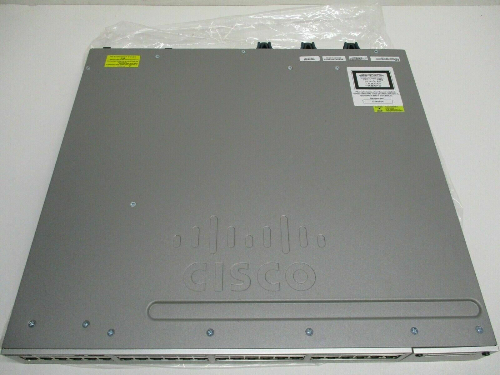 Cisco WS-C3850-48F-E 3850 Series Switch With C3850-NM-2-10G and Dual Pwr Sply