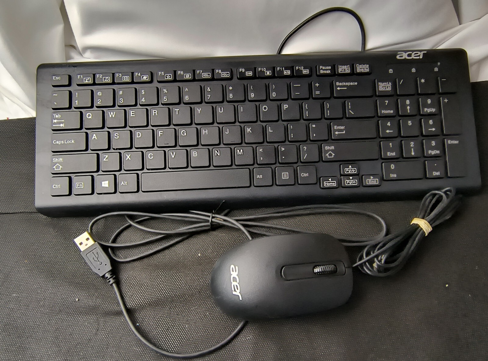 ACER SK-9626 USB Wired Keyboard With Acer Mouse Tested & Working