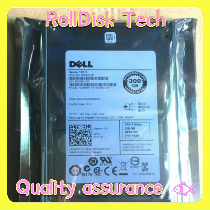 Open Box Seagate/DELL 300GB 10K 2.5"6G SAS DRIVE ST9300603SS Hard Drive