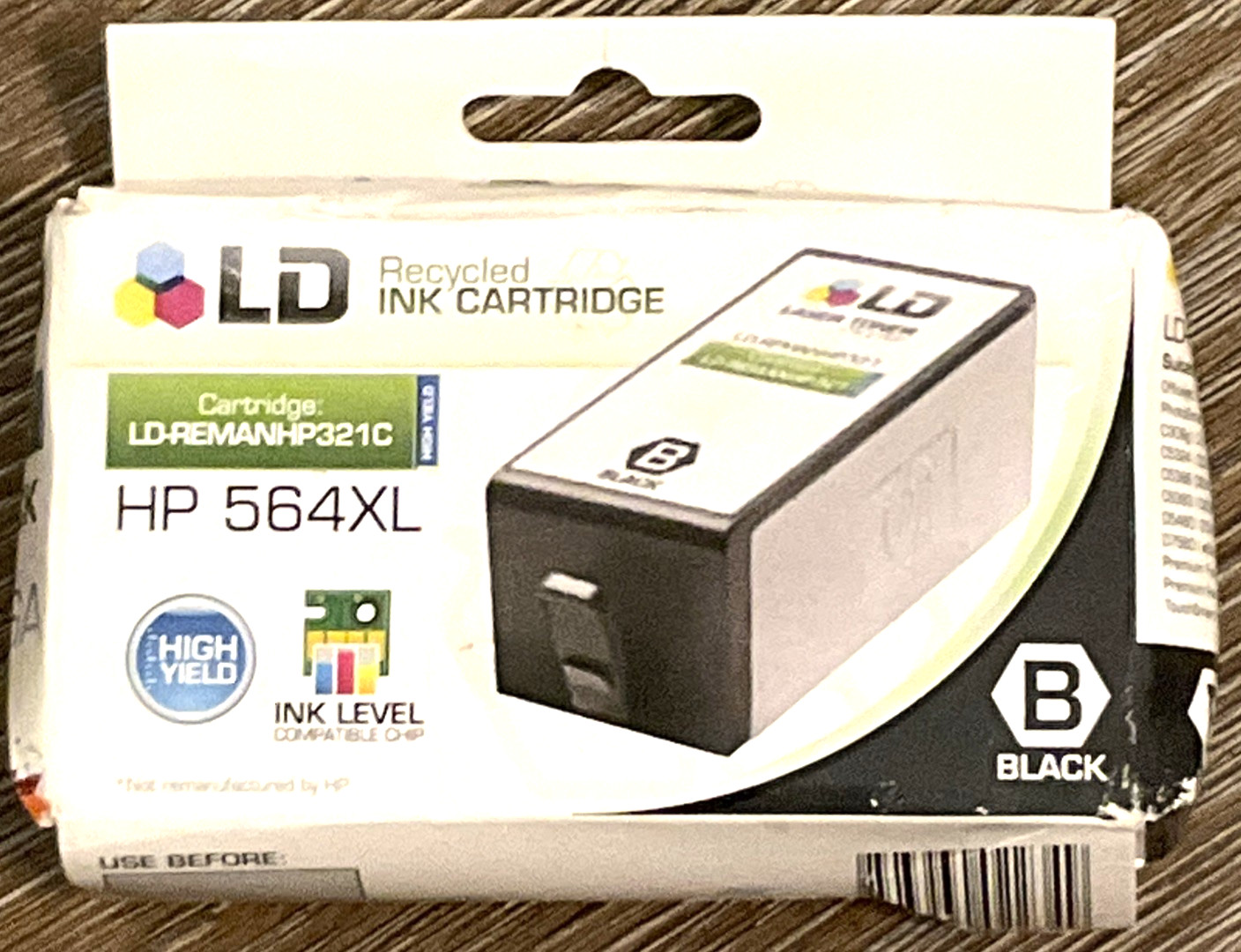 LD Replacement HP 564XL Black Ink Cartridge High Yield LD-REMANHP321C READ