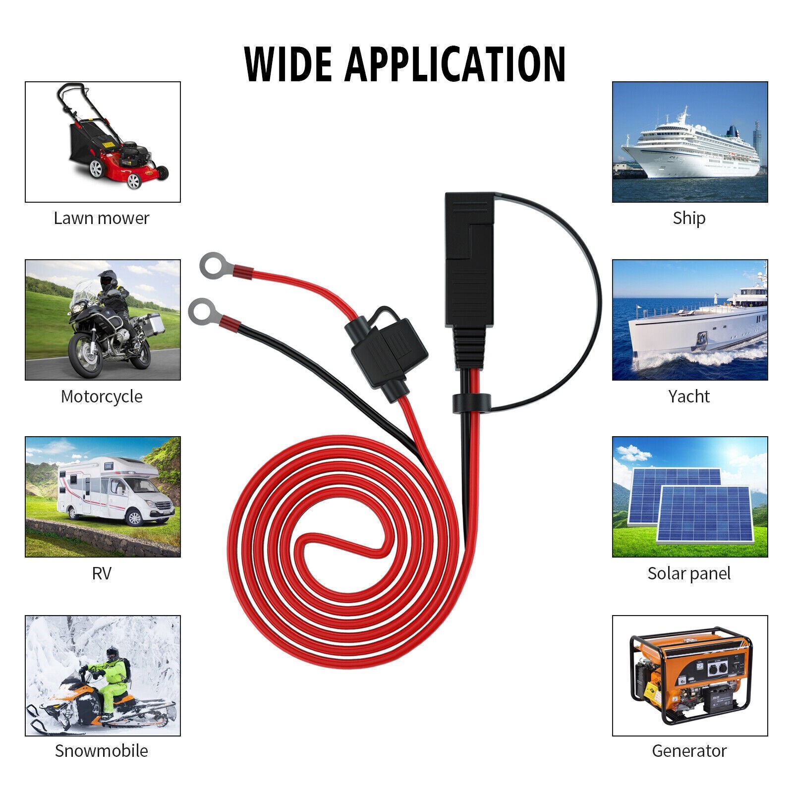 Connector Cables OT Terminal With SAE Socket Lines For Car Supplies Power Supply