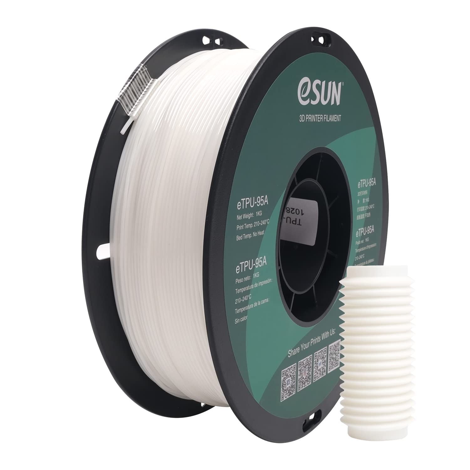Flexible TPU Filament 1.75mm 3D Printer Filament TPU-95A Dimensional Accuracy +/
